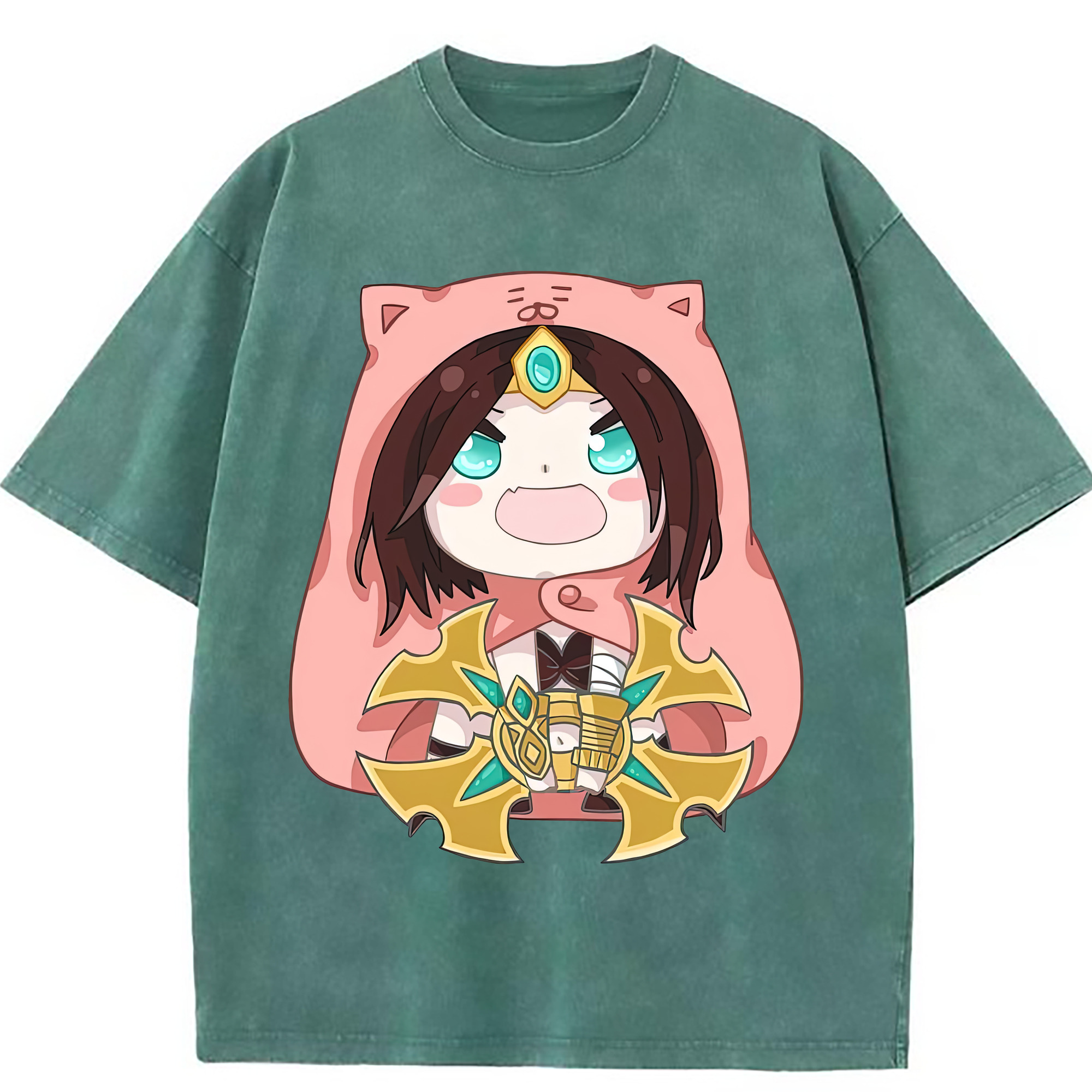（画像用） リーグ・オブ・レジェンド League of Legends LOL 綿100% ヴィンテージ風 半袖Tシャツ（フロントプリント）